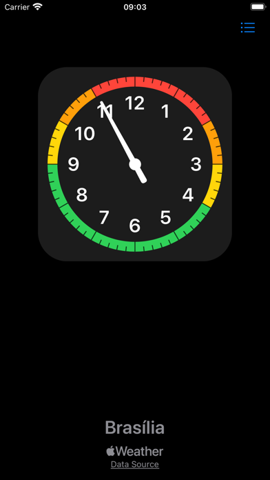 UV Index Clock Screenshot
