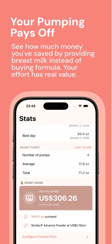 Pumping Tracker: Stash screenshot