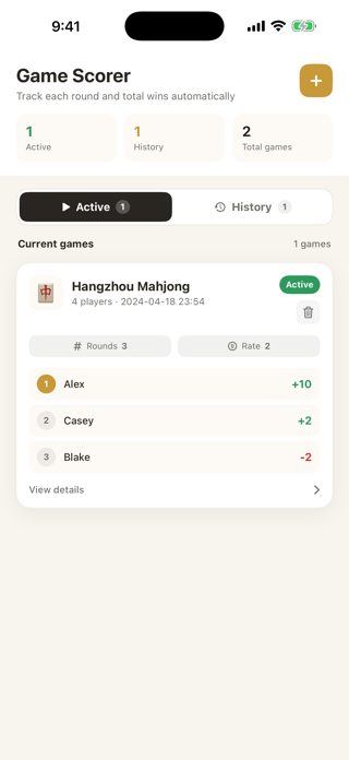 Game Scorer Round Tracker Screenshot 1 of 7