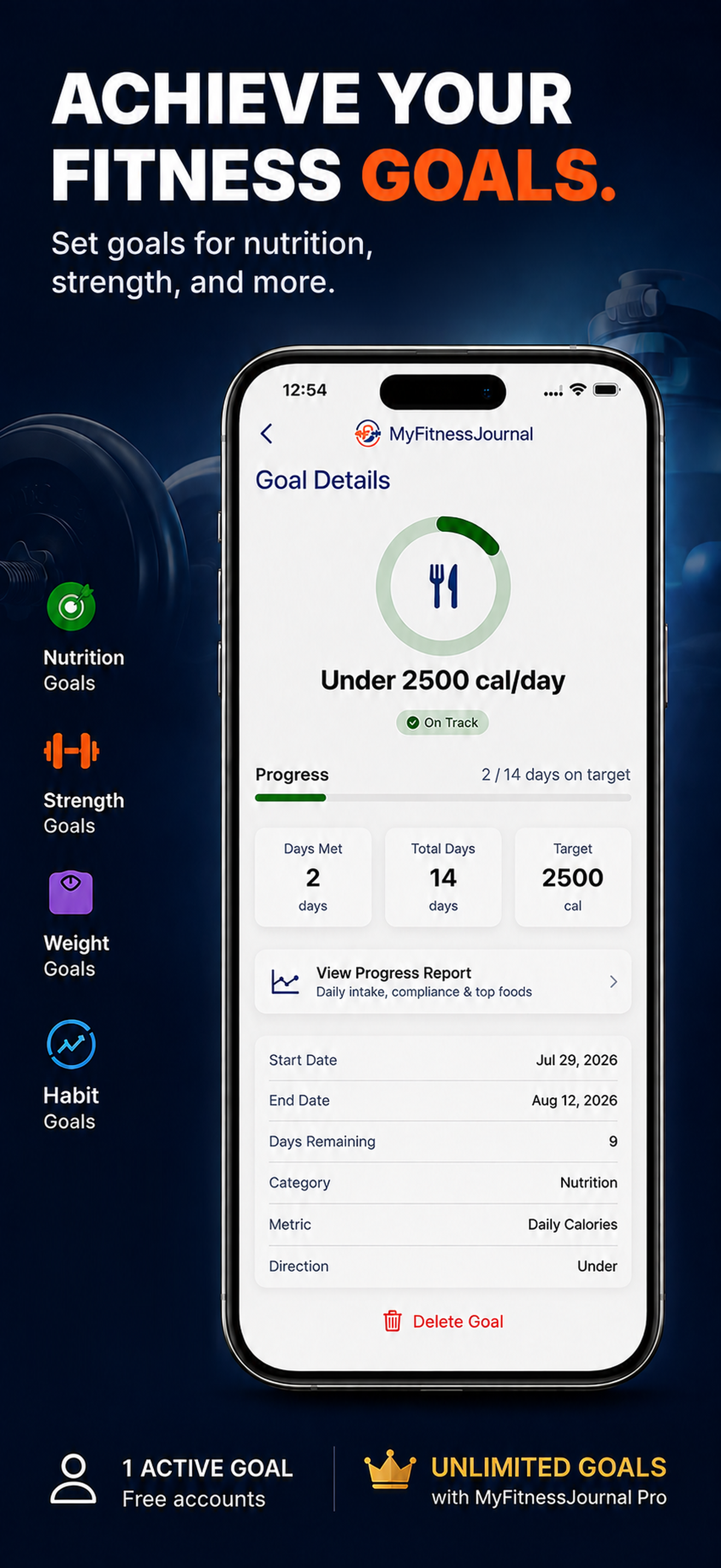 MyFitnessJournal screenshot 3