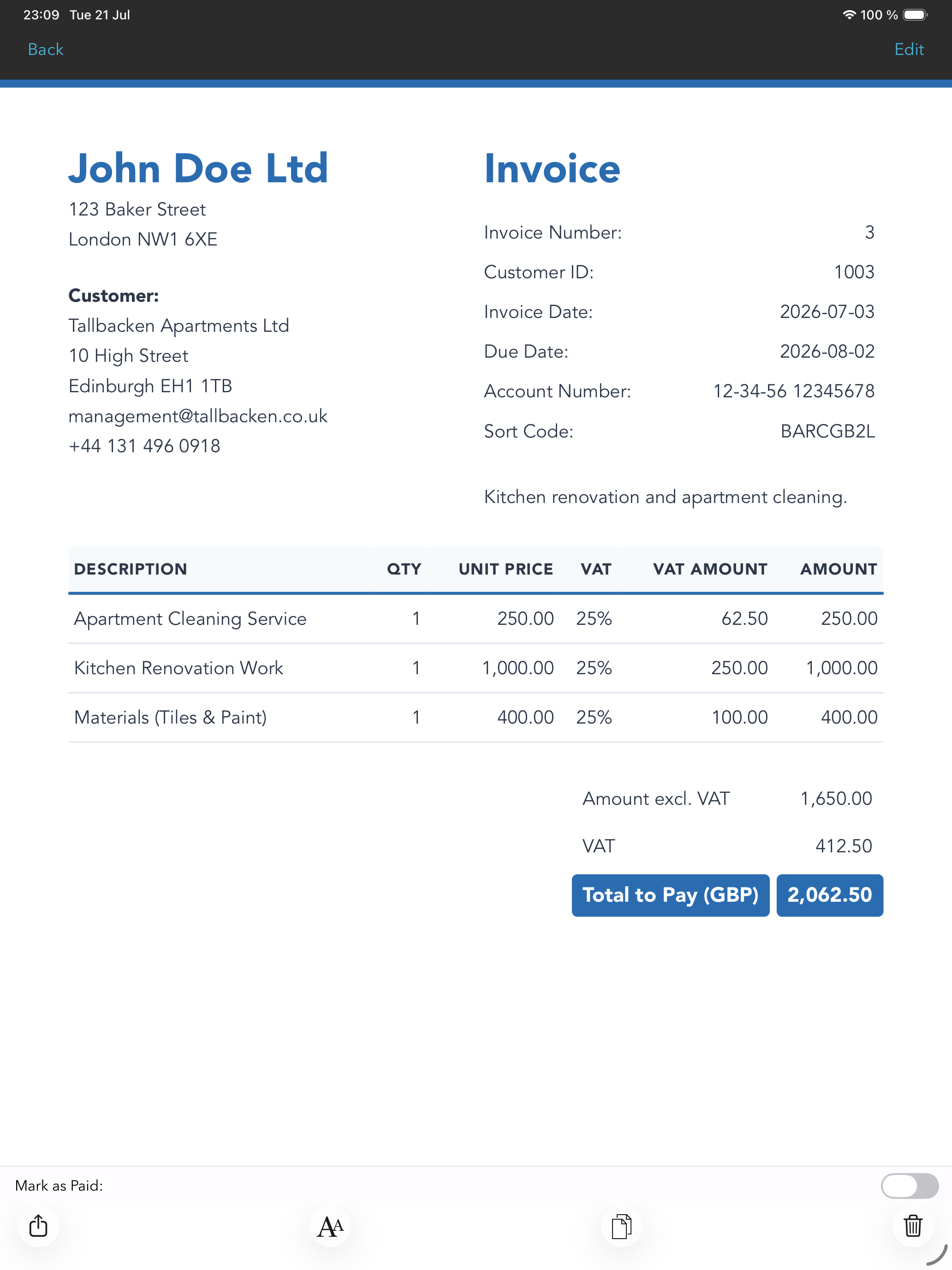 Invoice Template Pro screenshot 18
