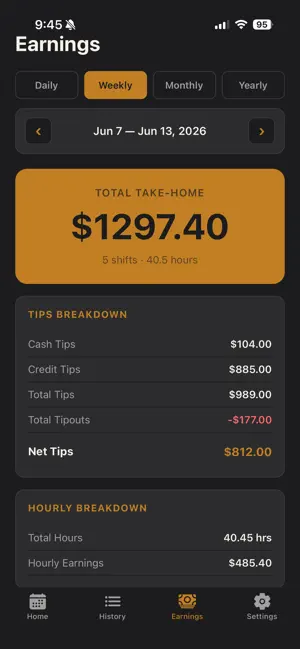 TipTrackr: FoH Tip Tracking screenshot 4