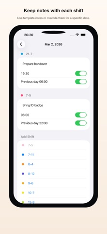Shift Calendar Alarm Screenshot 5 of 10