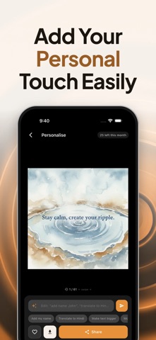 FreshGreet: AI Card Maker iPhone screenshot