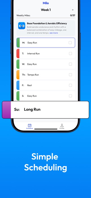 Milo: Personalized Run Plans Screenshot 3 of 5