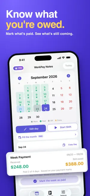 WorkPay: Shift & Tip Tracker screenshot 3