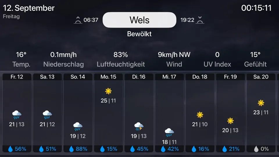 Screenshot von MWetter TV - Wetter Vorhersage auf dem iPhone 3