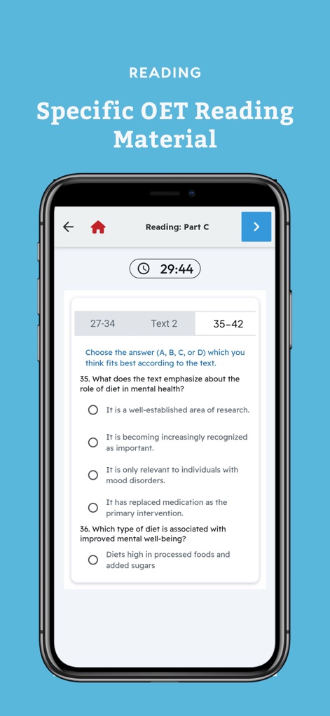 OET Sample Tests - App de Educación | MWM
