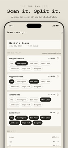The Tab — Split Bills & Settle screenshot