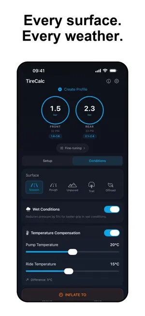 TireCalc: Bike Tire Pressure screenshot 4