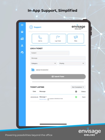 Envisage Online iPad screenshot