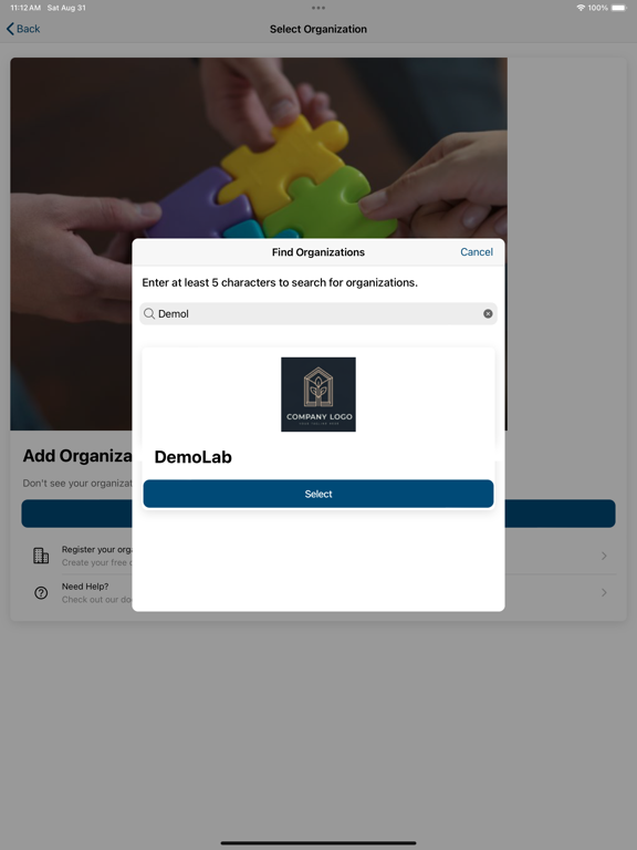 App screenshot
