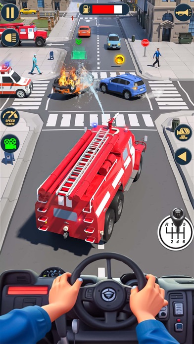 Fire Truck Simulator 3D Games Screenshot