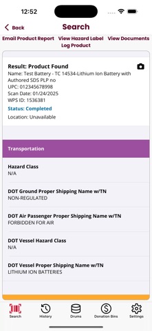 WERCSmart® ItemScan iPhone screenshot