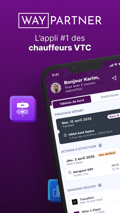 Screenshot 1 of WAY-Partner : Appli chauffeur App