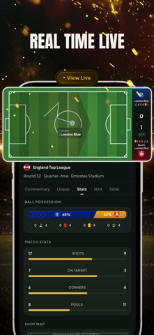 Football Live Scores & Stats iPhone screenshot