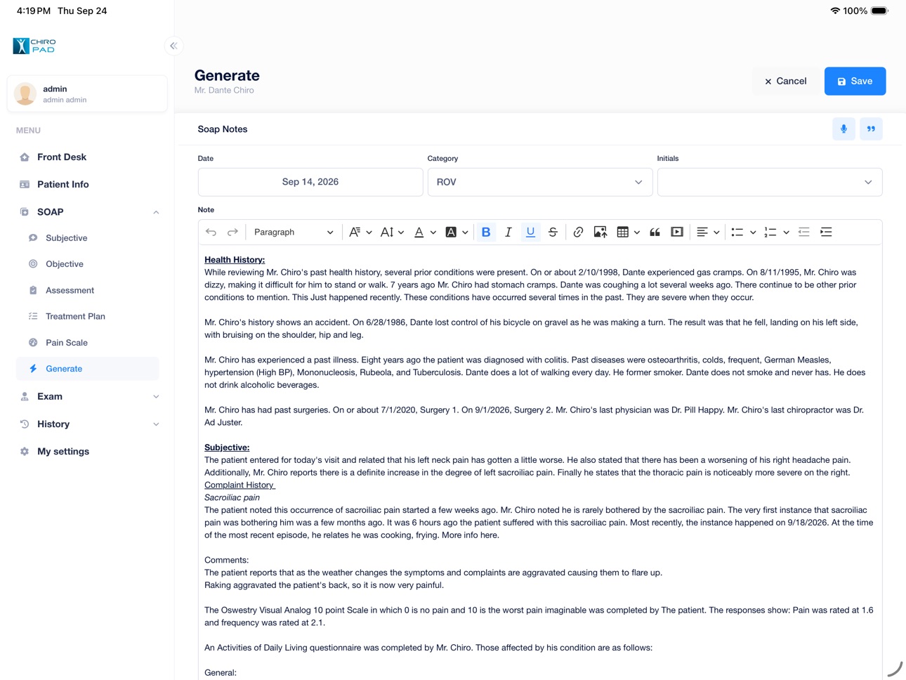 Screenshot 7 of ChiroPad