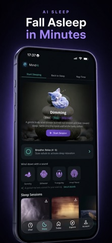 Meditation & AI Sleep: MindAI iPhone screenshot