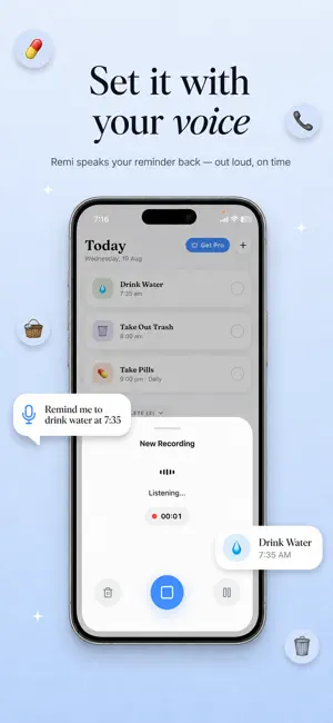 Remi: Voice Reminders screenshot 2