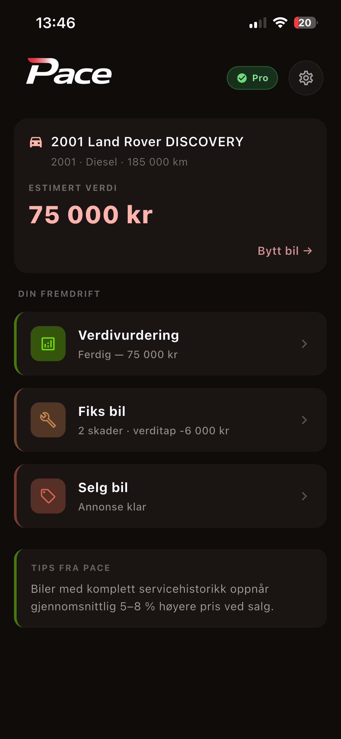 Pace - Selg bilen smartere