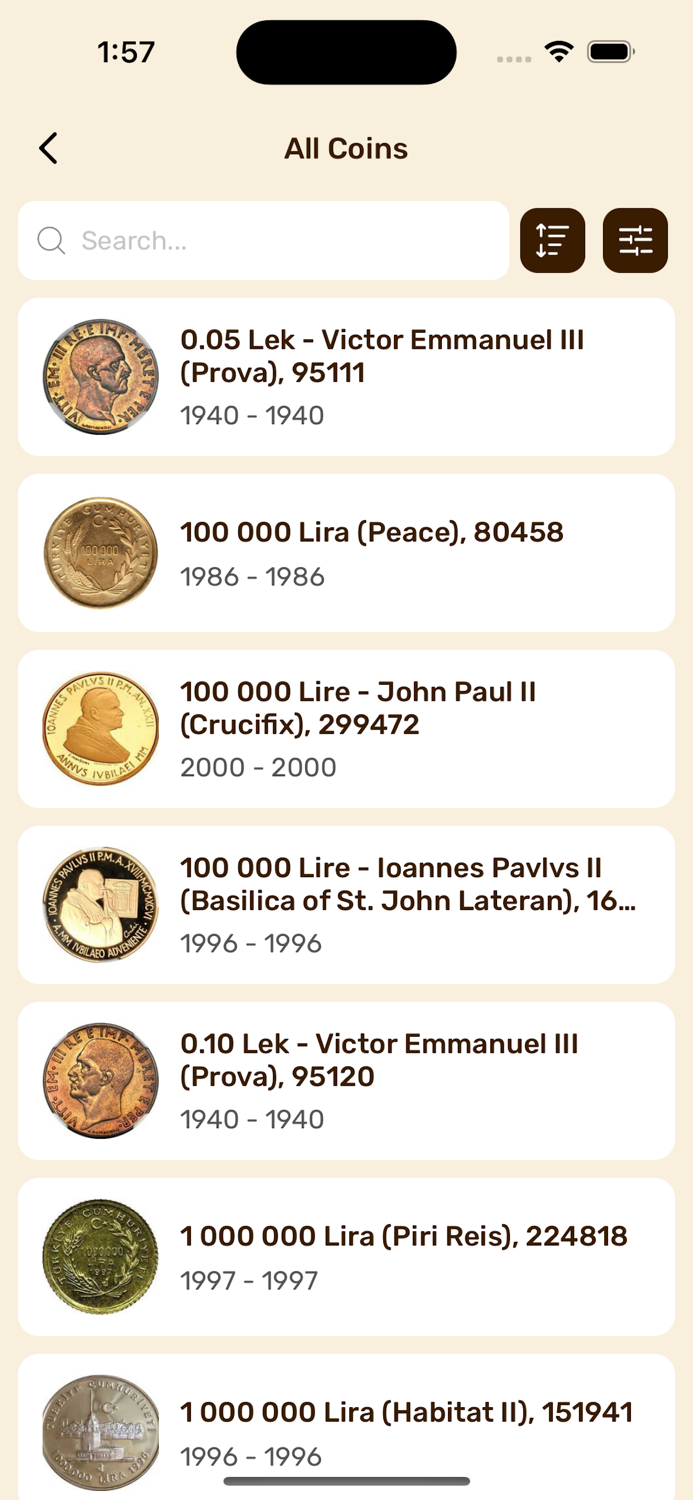 Coin Identifier Coin Value