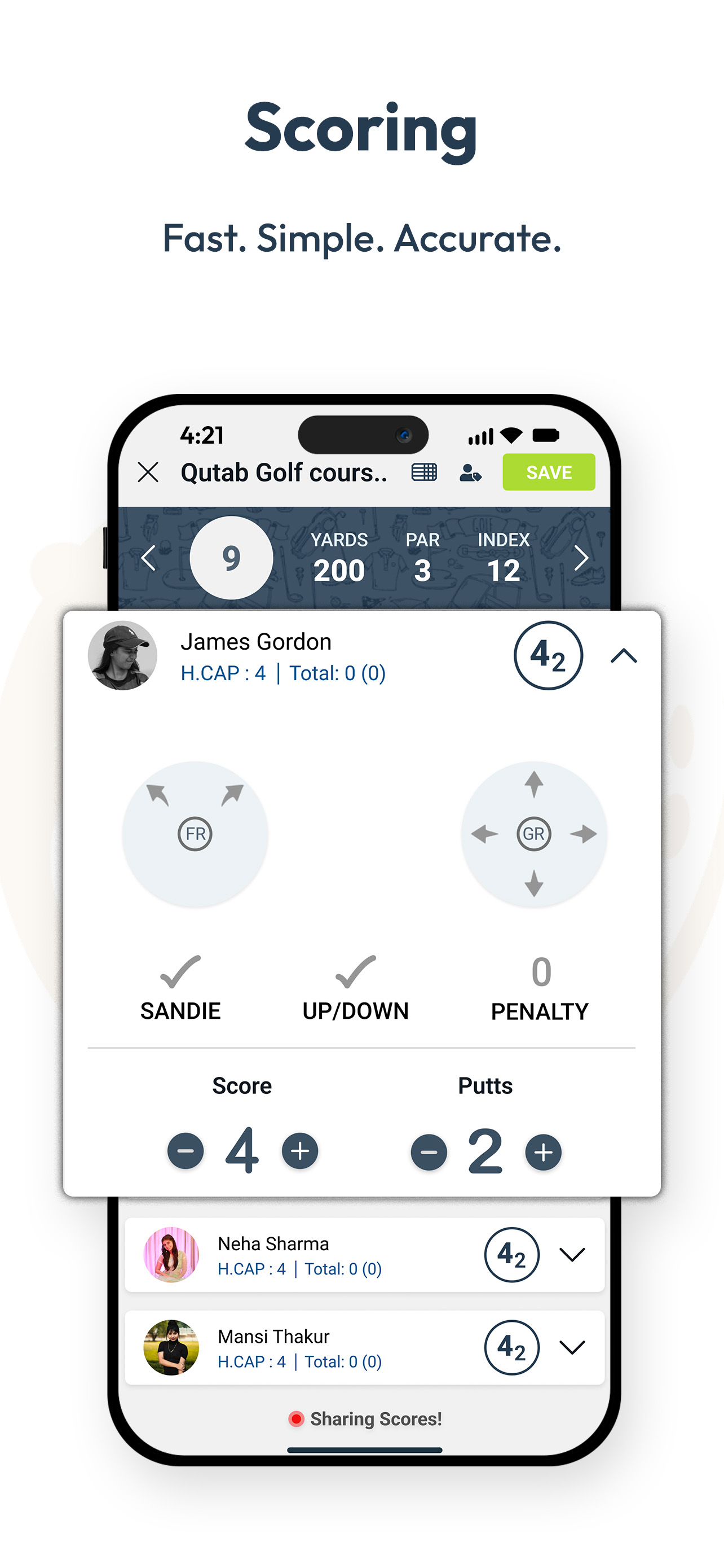 4moles Golf TeeTimes & Scoring