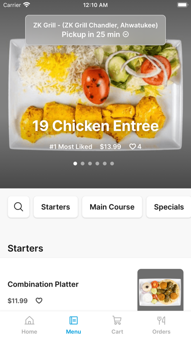 ZK Grill iPhone screenshot 2 - Food & Drink app