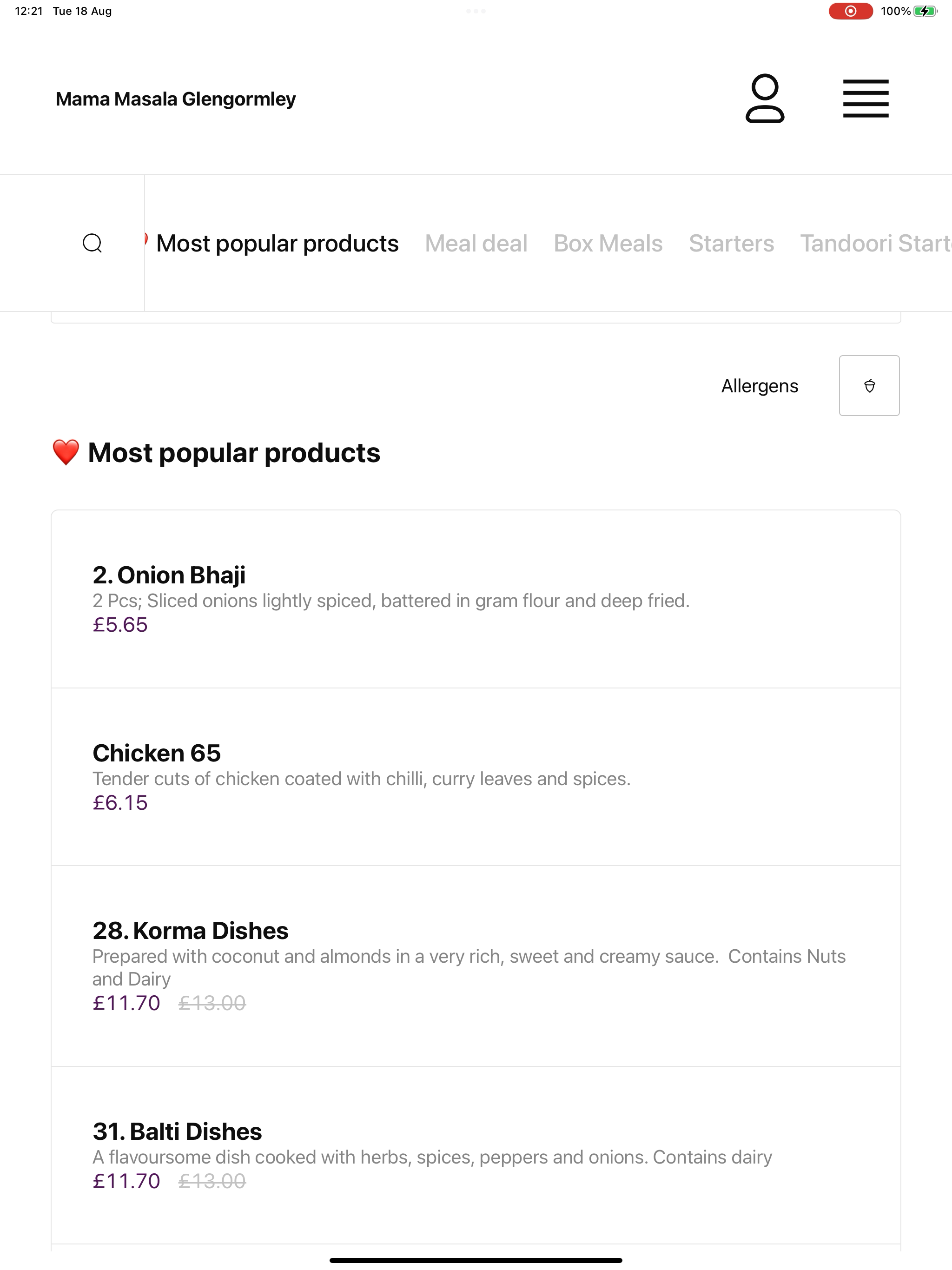 Mama Masala Glengormley screenshot 14