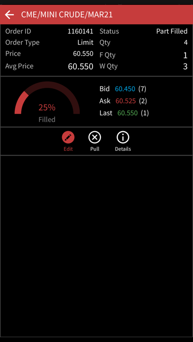 XTP Execution Screenshot