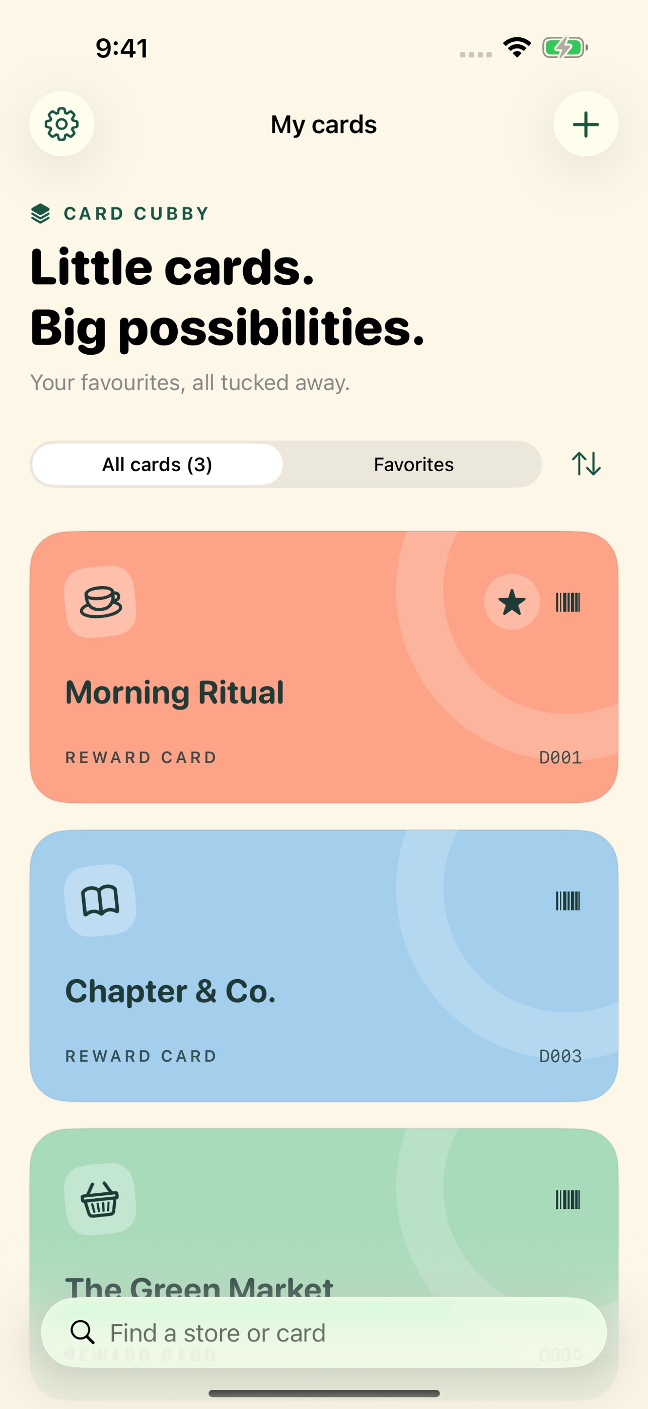 Screenshot 1 of Card Cubby