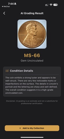 AI Coin Identify & Grade screenshot