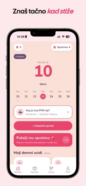 Vila: Menstrualni Kalendar screenshot 1