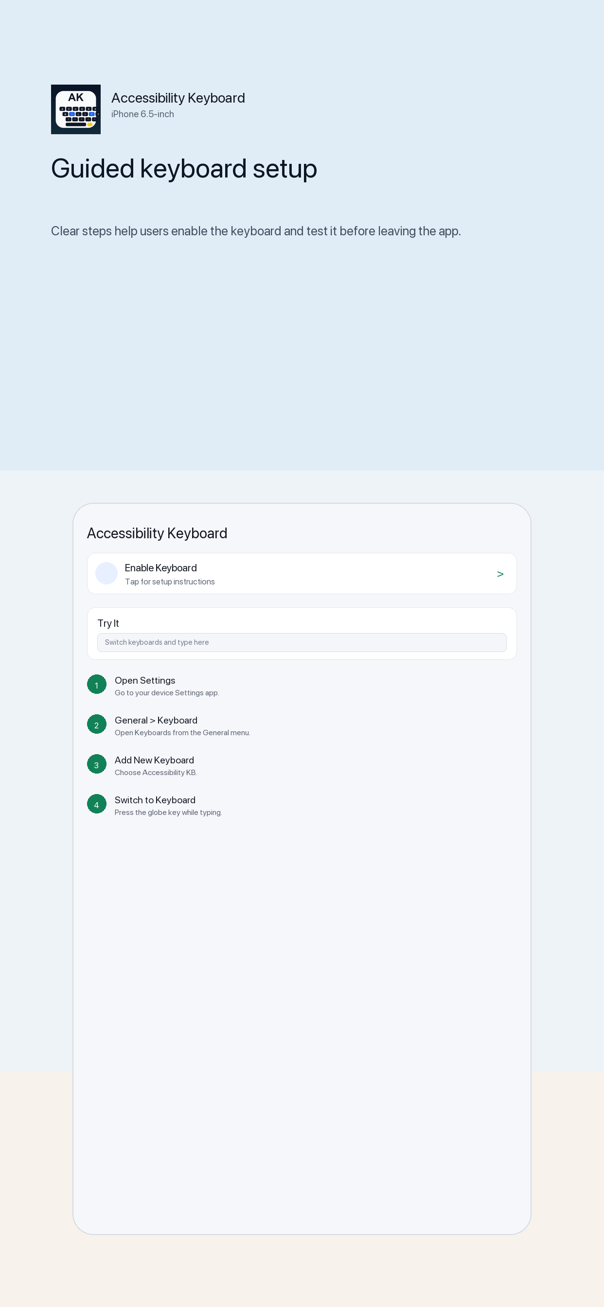 Accessibility Keyboard
