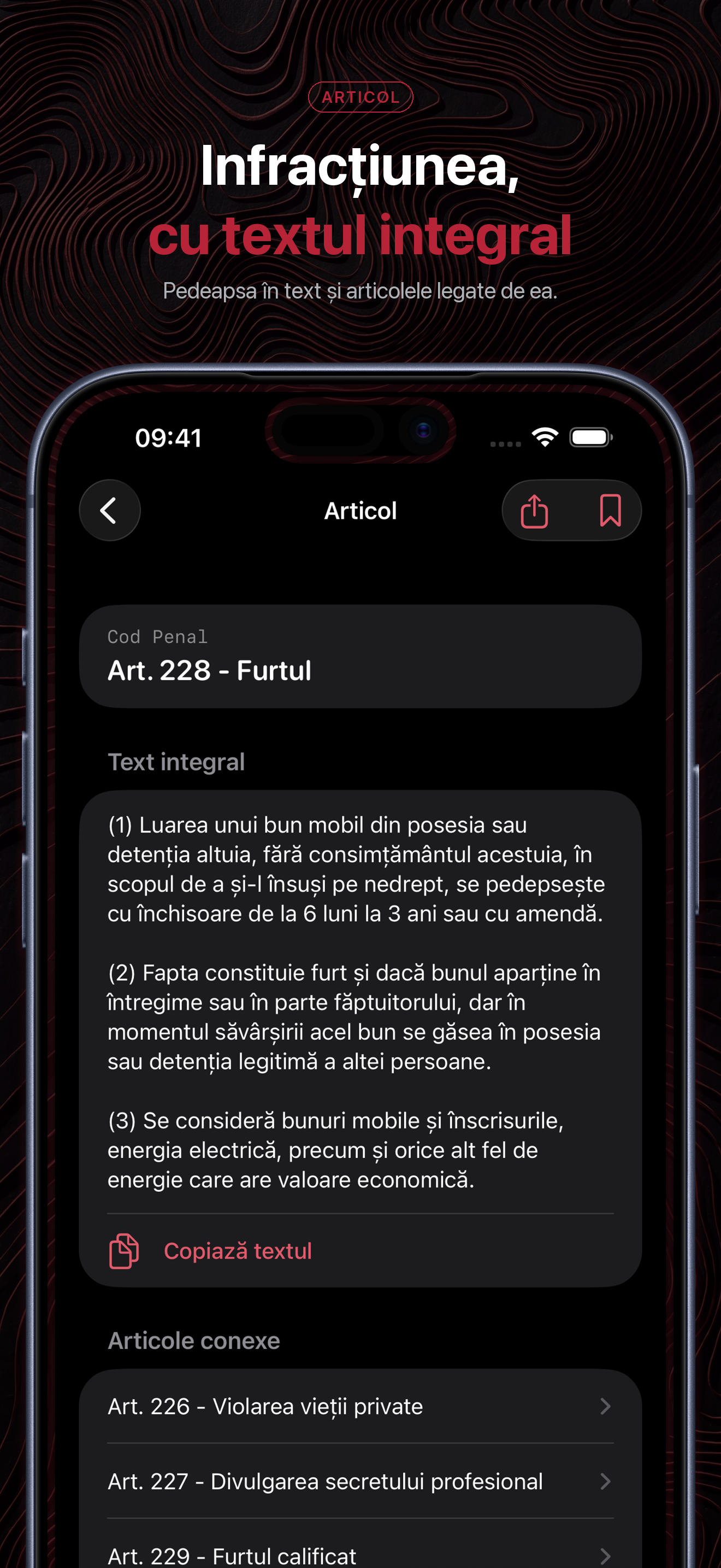 eLex Codul Penal / Procedura screenshot 2