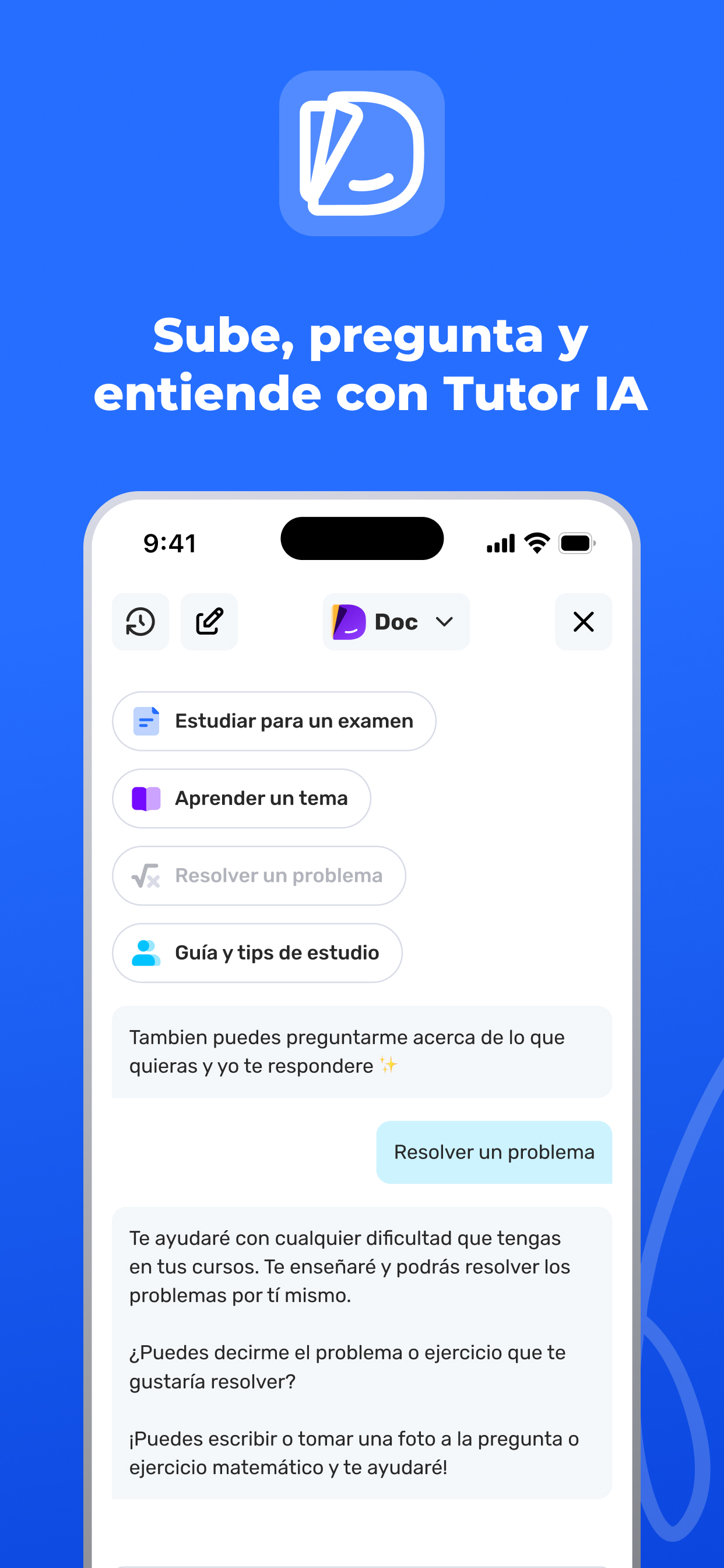 uDocz: Aprendizaje con IA screenshot 2