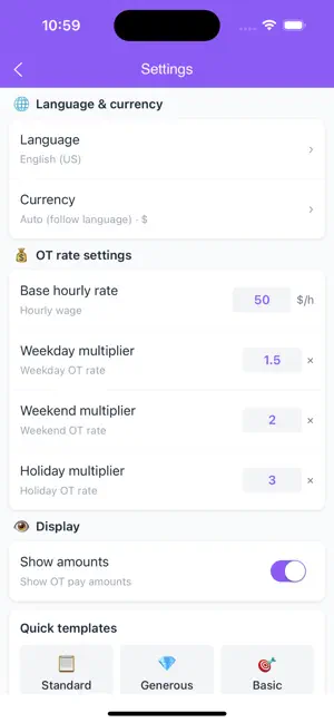 Extra Hours Log - OT Pay Sheet screenshot 4