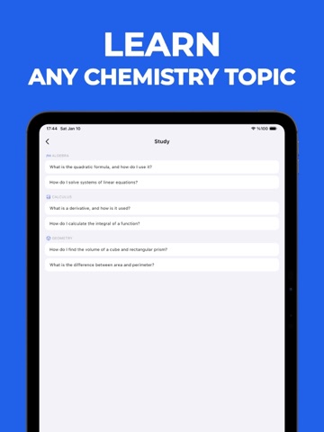 Chemistry Solver: ChemFella iPad screenshot