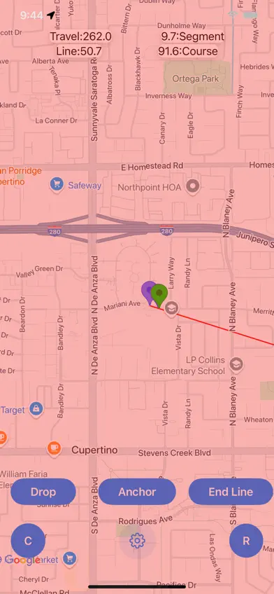 StraightLineOverDistanceAP screenshot 5