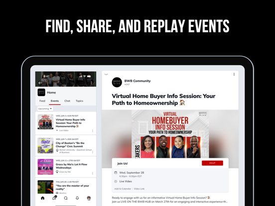 Boston While Black iPad screenshot 2 - Social Networking app