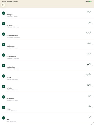 Coran: Français, Arabe, Tafsir iPad screenshot 1