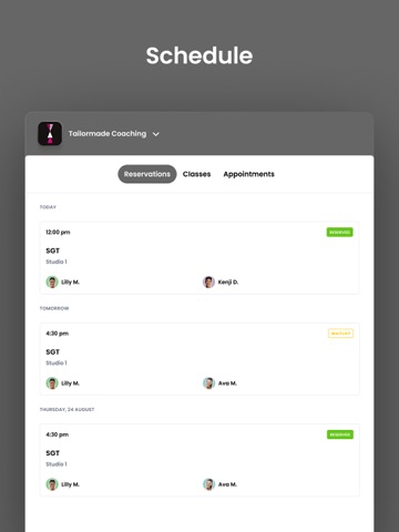 Tailormade Coaching iPad screenshot