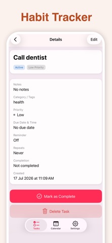 Notes Lists & Task Organizer iPhone screenshot