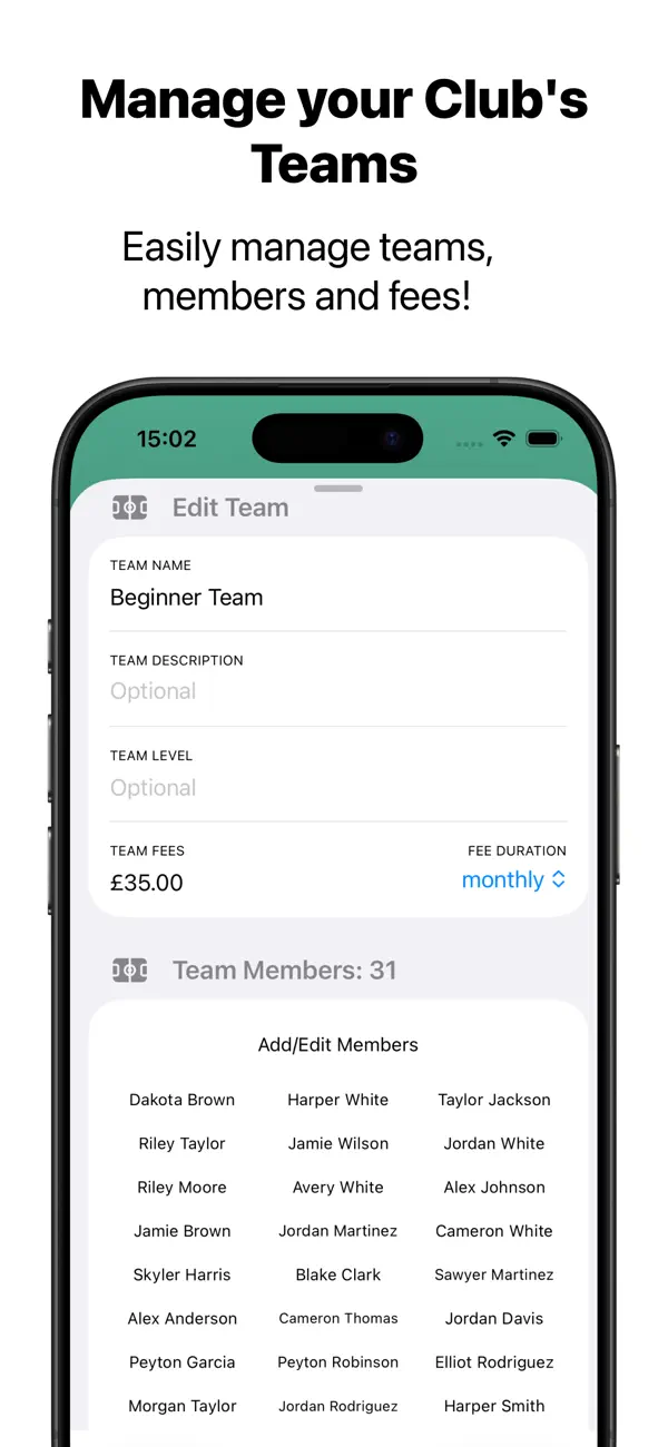 Screenshot #2 pour Club Fee Tracker