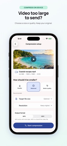 Video Compressor MP4, MOV screenshot 1