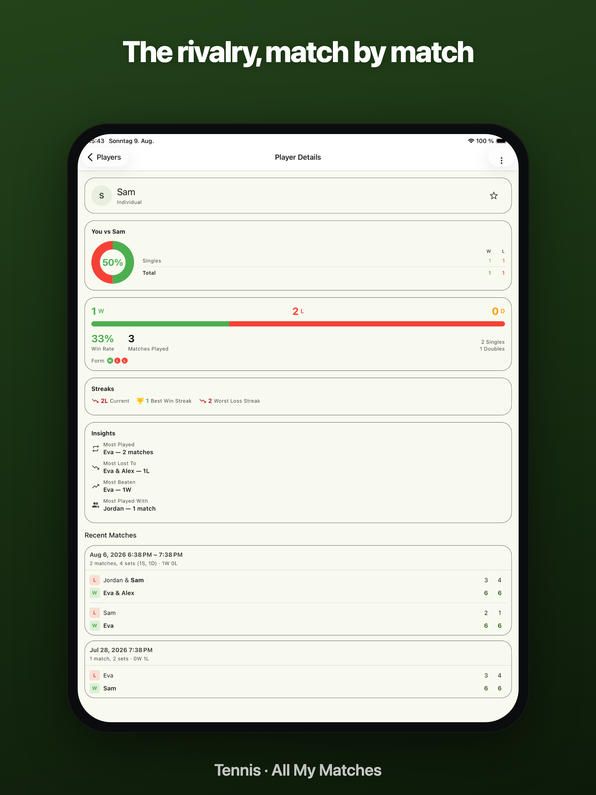 All My Matches - Tennis screenshot 12