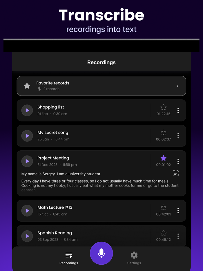 Voice Recorder Pro for iPhone