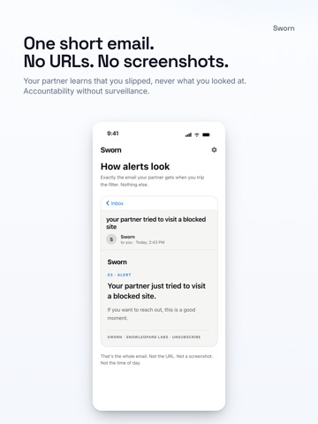 Sworn — Honest Accountability iPad screenshot