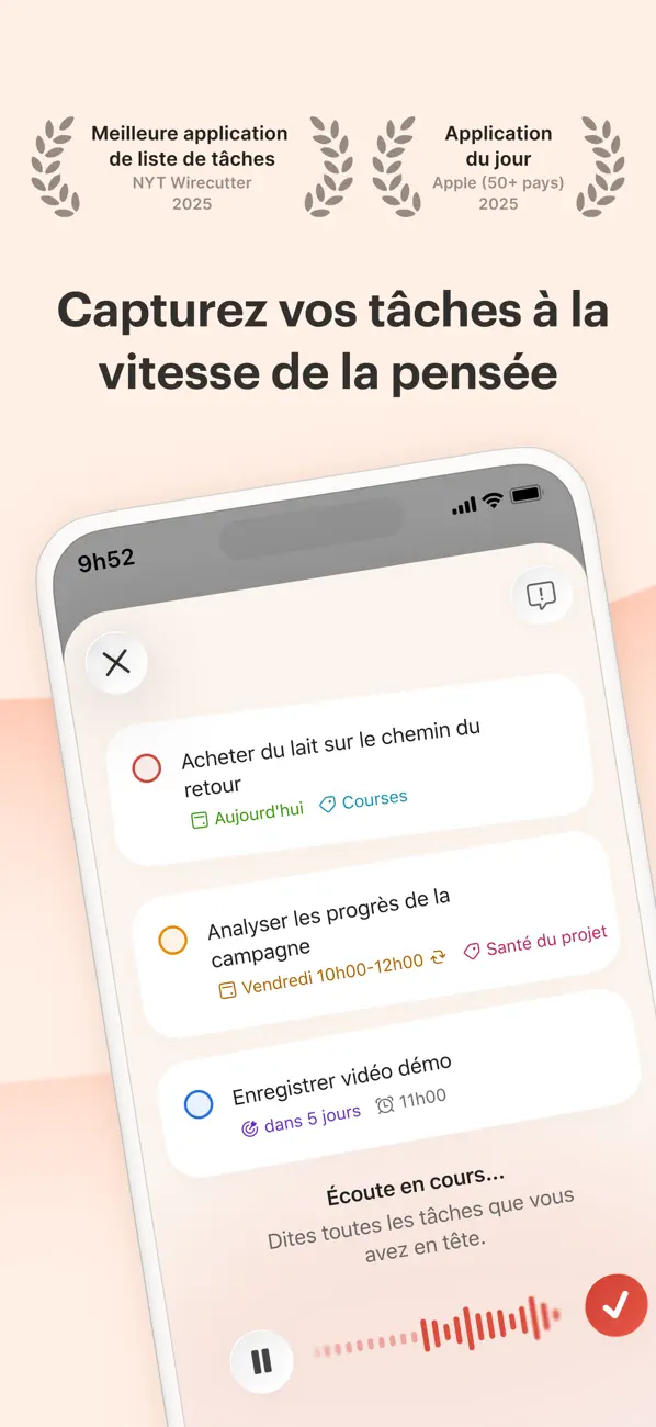Screenshot #1 pour Todoist : to do list et agenda