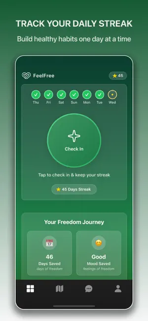 FeelFree: Quit Smoking Coach screenshot 1