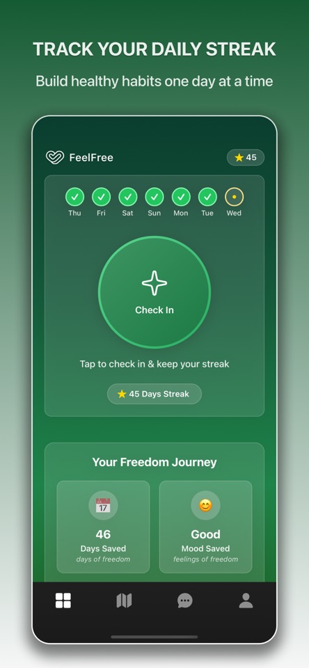 FeelFree: Quit Smoking Coach screenshot 1